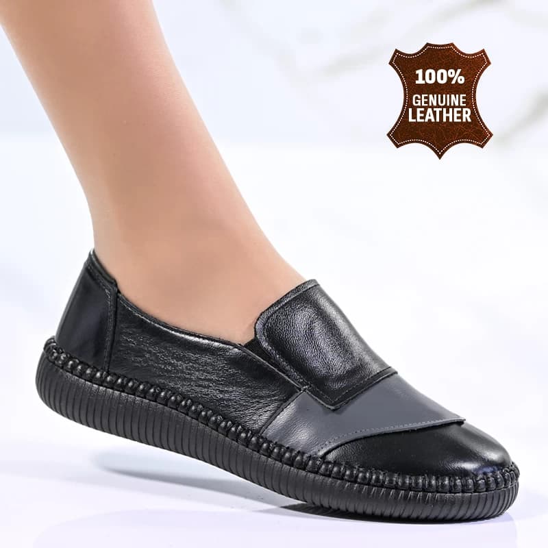Обувки естествена кожа 043107 Black