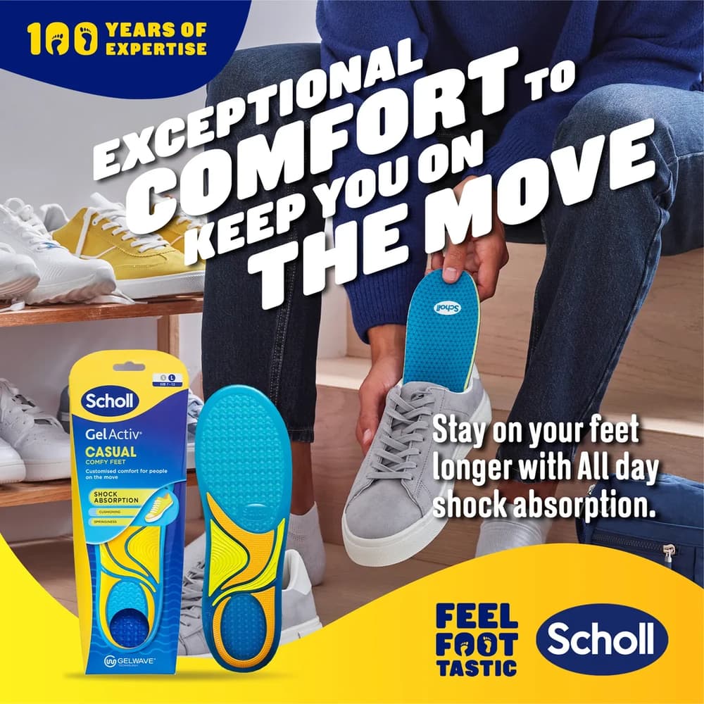SCHOLL Gel Activ Casual СТЕЛКИ ЗА ЕЖЕДНЕВНИ ОБУВКИ ЗА МЪЖЕ