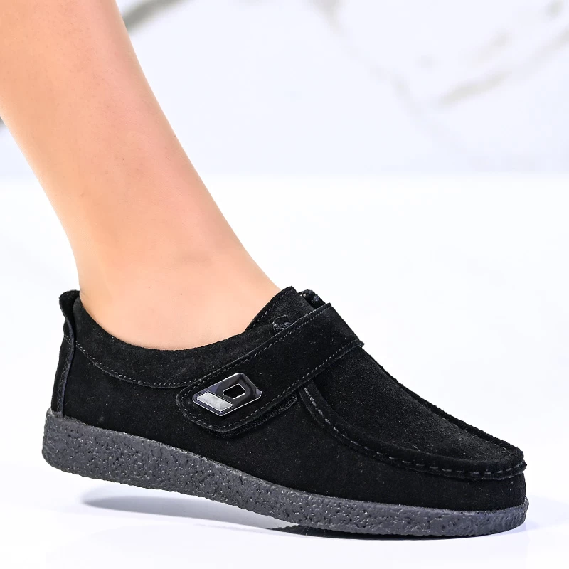 Обувки естествена кожа 186039 Black