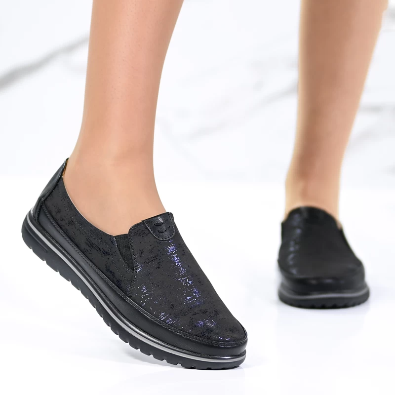 Обувки естествена кожа A2318-1 Black
