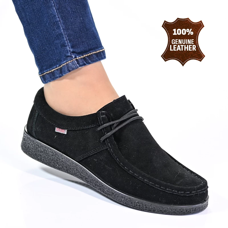 Обувки естествена кожа A2378-1 Black