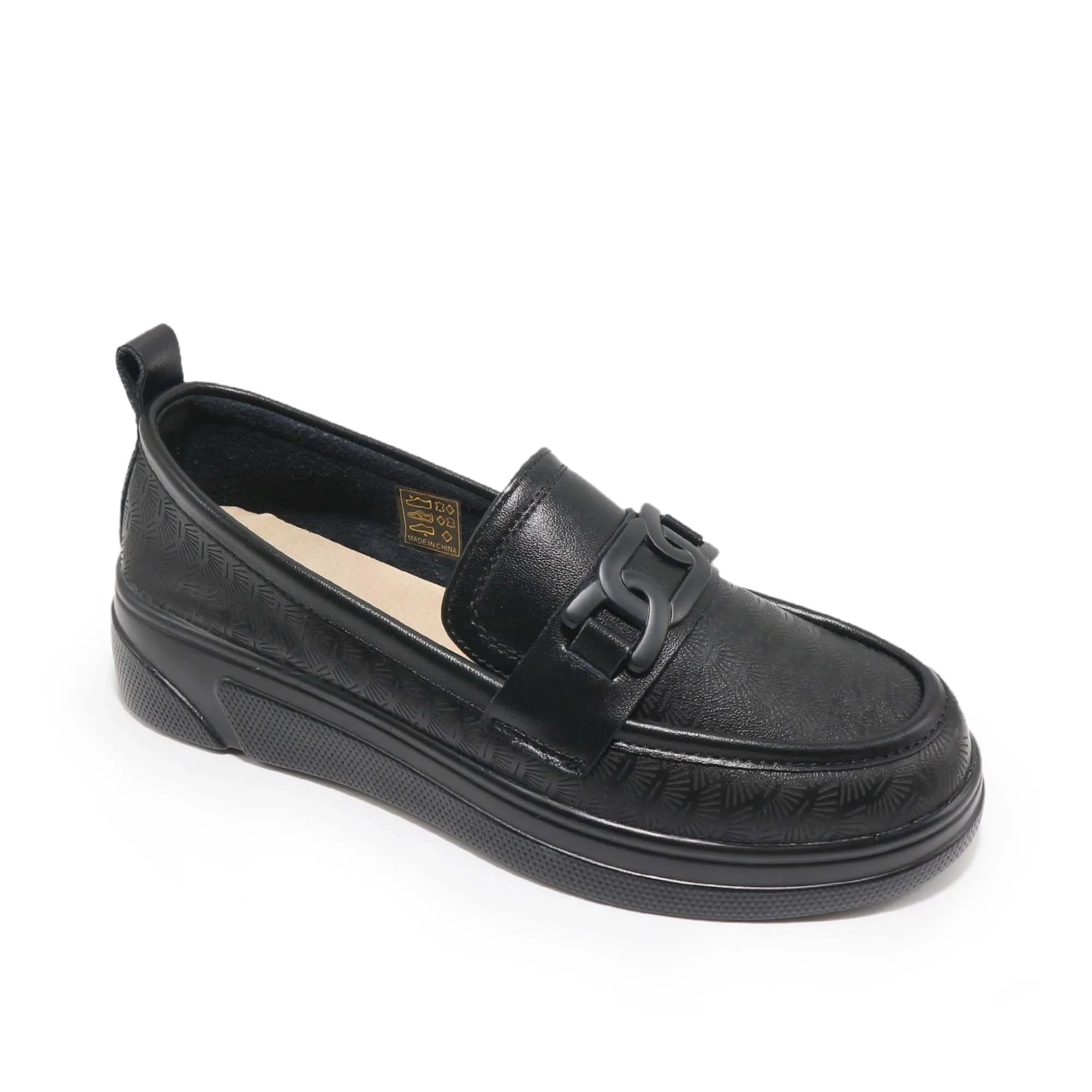 Обувки естествена кожа A2072-1 Black