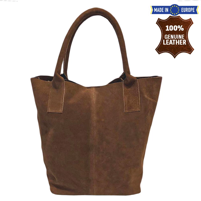 Дамска чанта M001 brown velour